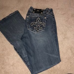 Miss me jeans, outgrew them.